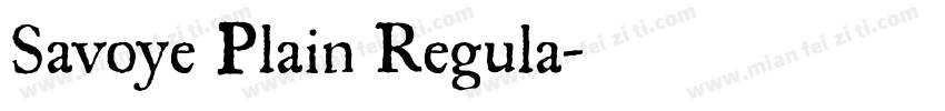 Savoye Plain Regula字体转换